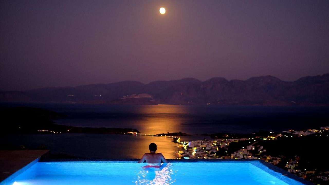 Villa Estee, Luxury Villa With Private Infinity Pool And Jacuzzi Elounda Eksteriør bilde
