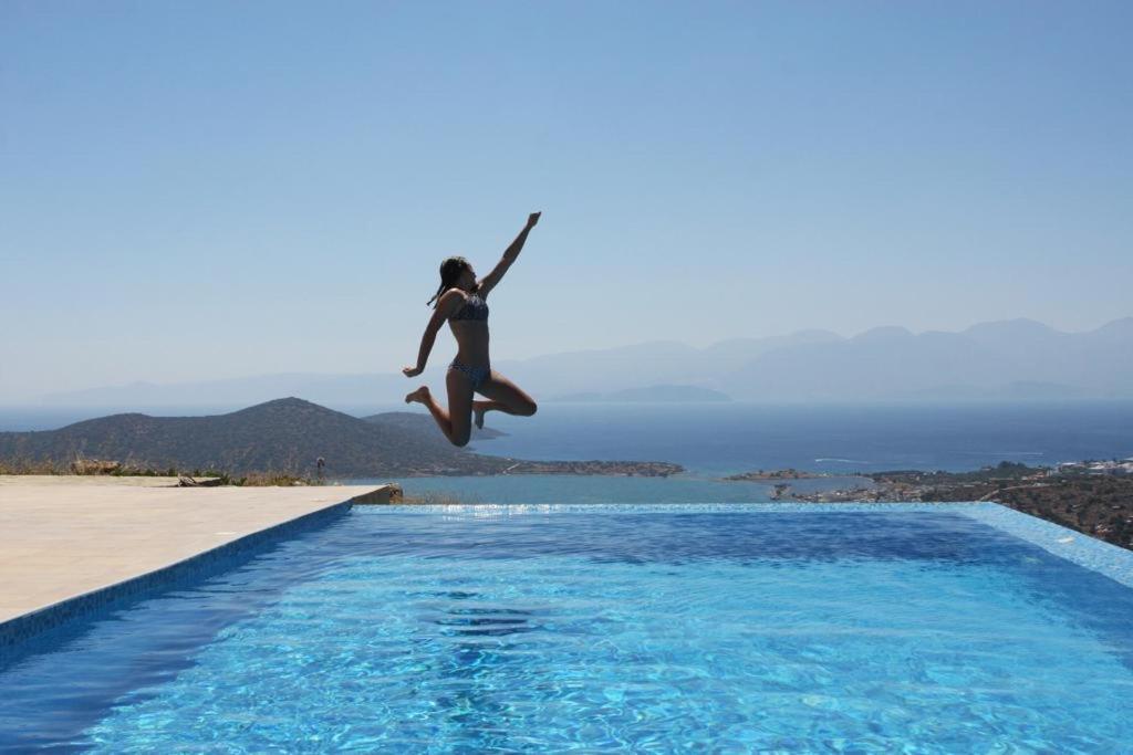 Villa Estee, Luxury Villa With Private Infinity Pool And Jacuzzi Elounda Eksteriør bilde