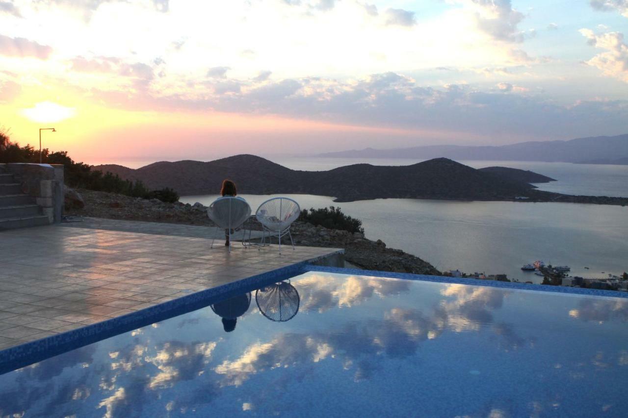 Villa Estee, Luxury Villa With Private Infinity Pool And Jacuzzi Elounda Eksteriør bilde