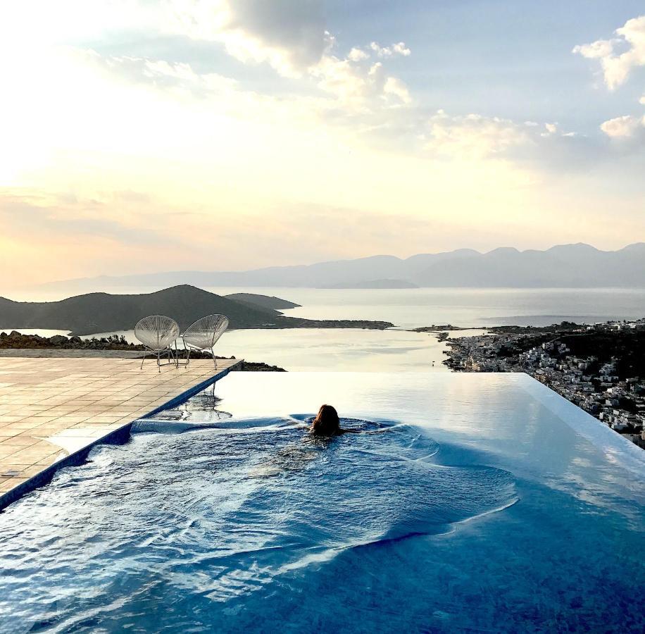 Villa Estee, Luxury Villa With Private Infinity Pool And Jacuzzi Elounda Eksteriør bilde